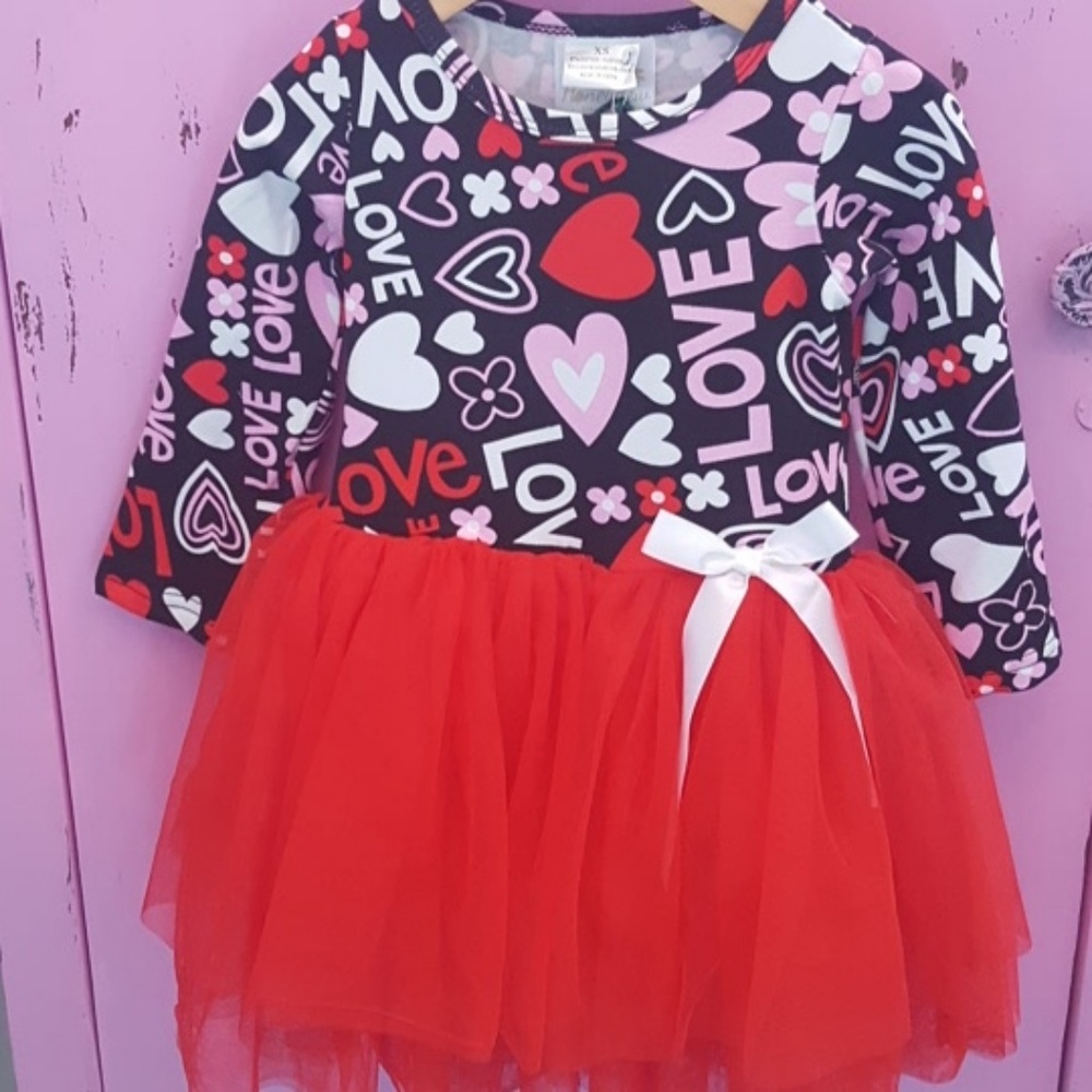NWT girls Valentine's tutu dress by Honeydew
